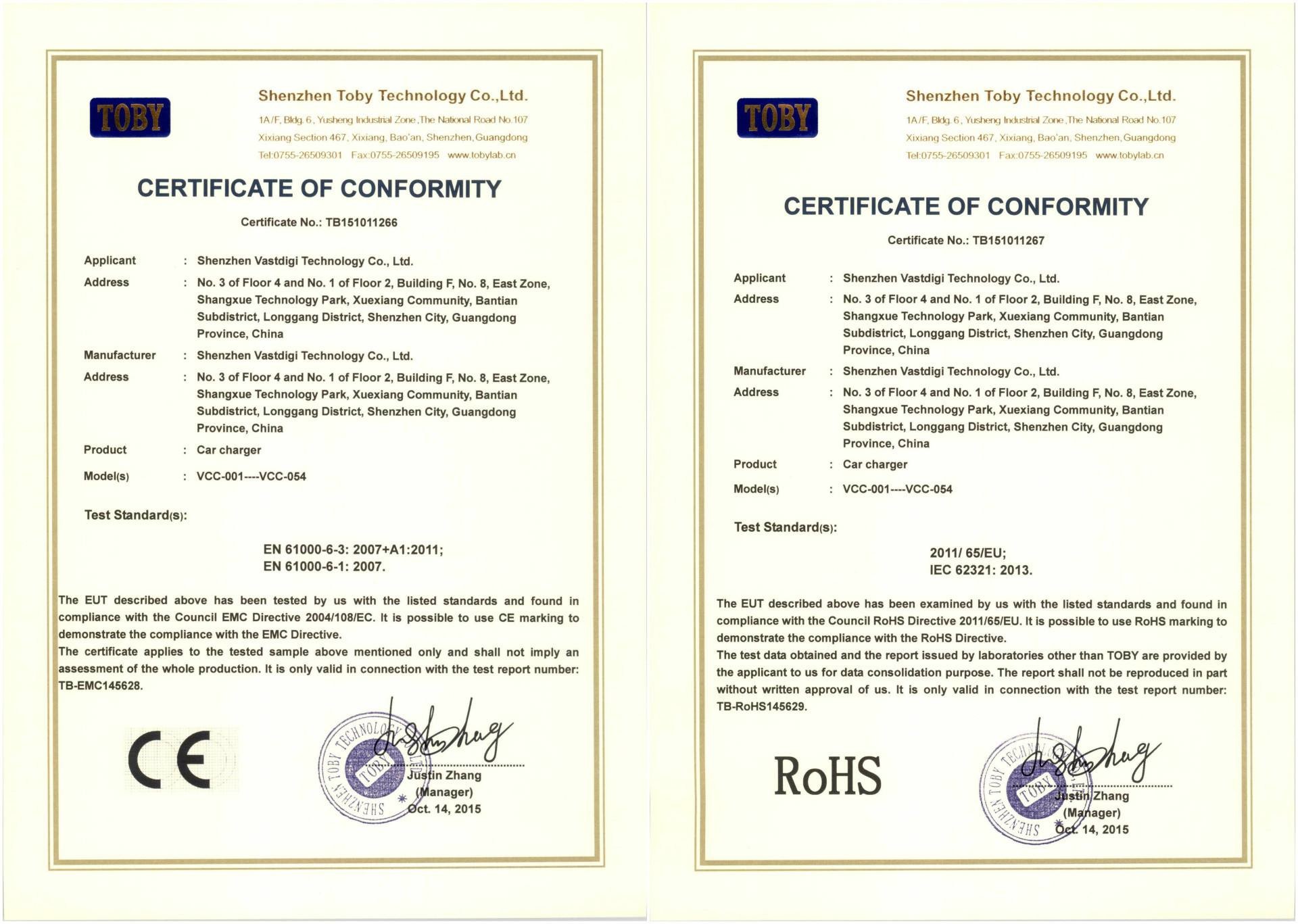 Chine Xiamen Sincery Im.&amp; Ex. Co., Ltd. Certifications